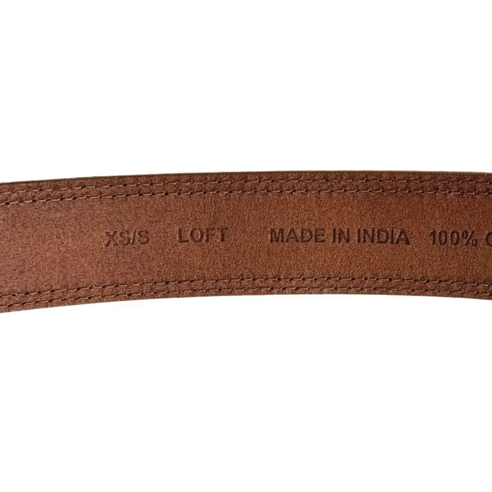 LOFT Adjustable women's belt size XS/S beige silver